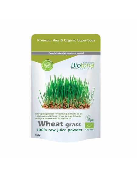 Wheat grass/hierba de trigo polvo superfood bio 150g Biotona Wheat grass/hierba de trigo polvo superfood bio 150g Biotona